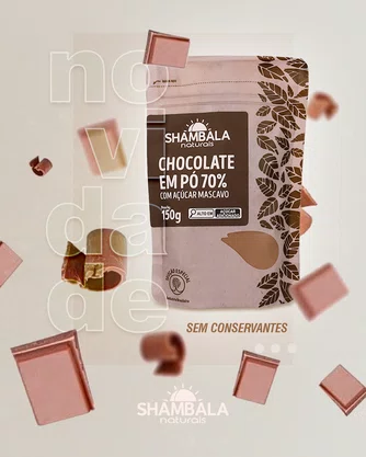 Chocolate em pó 70% cacau 150g