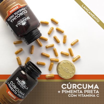 Kit 3 Cúrcuma com Pimenta Preta 120 cápsulas de 650mg