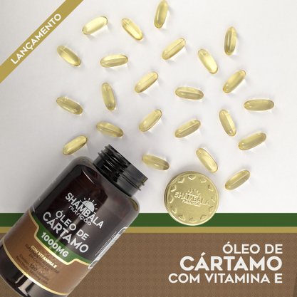 Kit 3 Óleo de cártamo com vitamina E 120 cápsulas de 1000mg