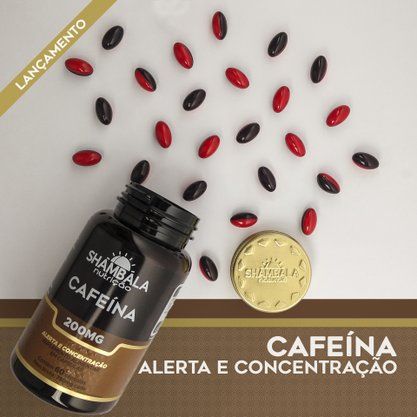 Kit 3 Suplemento de cafeína 60 cápsulas de 200mg