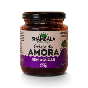 Geleia  amora sem acucar 240g shambala Geleia  amora sem acucar 240g shambala