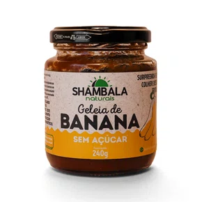 Geleia banana sem acucar 240g shambala Geleia banana sem acucar 240g shambala