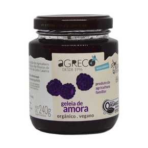 Geleia de amora 240g organico - agreco