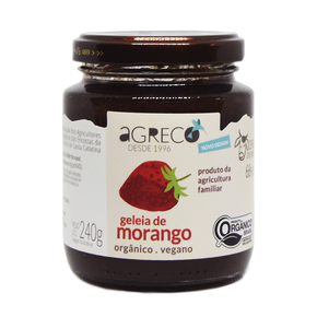 Geleia de morango 240g organico - agreco