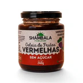 Geleia frutas verm. s/ acucar 240g shambala Geleia frutas verm. s/ acucar 240g shambala