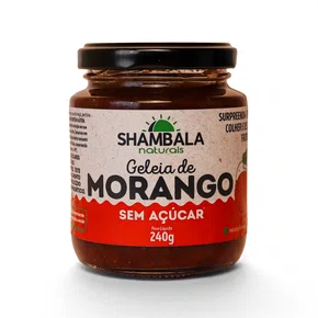 Geleia morango sem acucar 240g shambala Geleia morango sem acucar 240g shambala