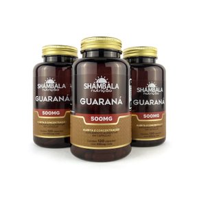 Kit 3 Guaraná 120 cápsulas de 500mg