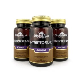 Kit 3 L-triptofano 400mg com 60 cápsulas