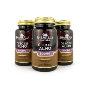 Kit 3 Óleo de alho 60 cápsulas de 500mg