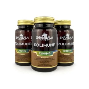 Kit 3 Polimune própolis com vitaminas e minerais 30 cápsulas de 1200mg