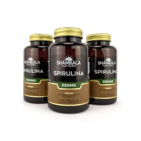 Kit 3 Spirulina 120 cápsulas de 550mg