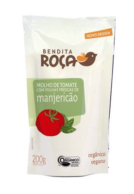 Molho de tomate c/ folhas frescas de man. org sache 200g